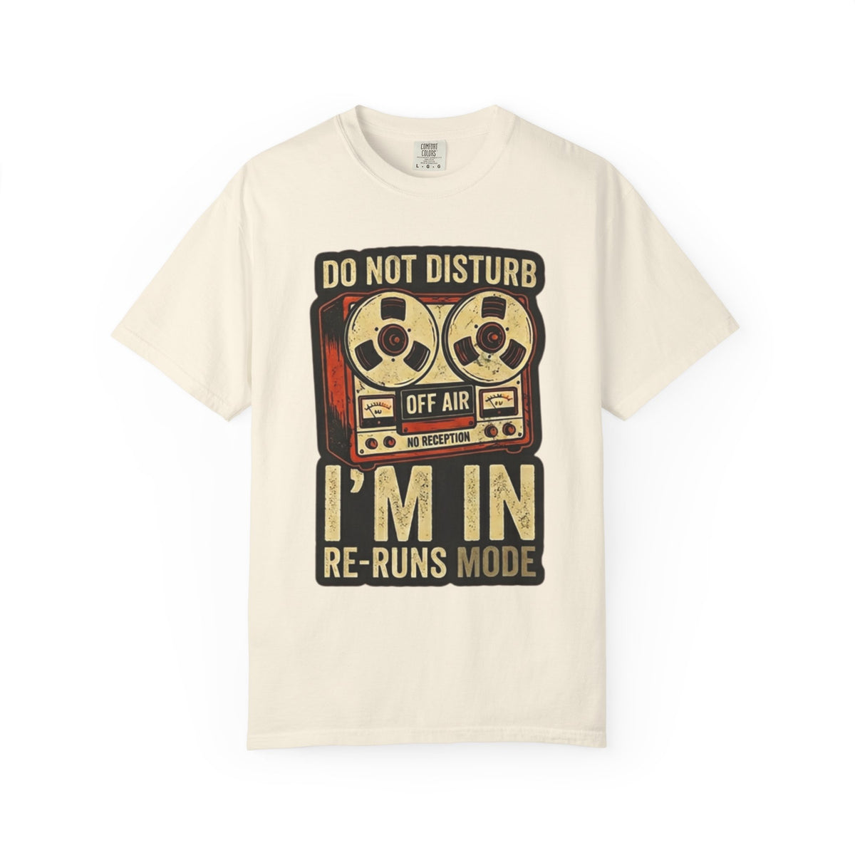 Color: Ivory | Reruns Mode Unisex Garment-Dyed Tee