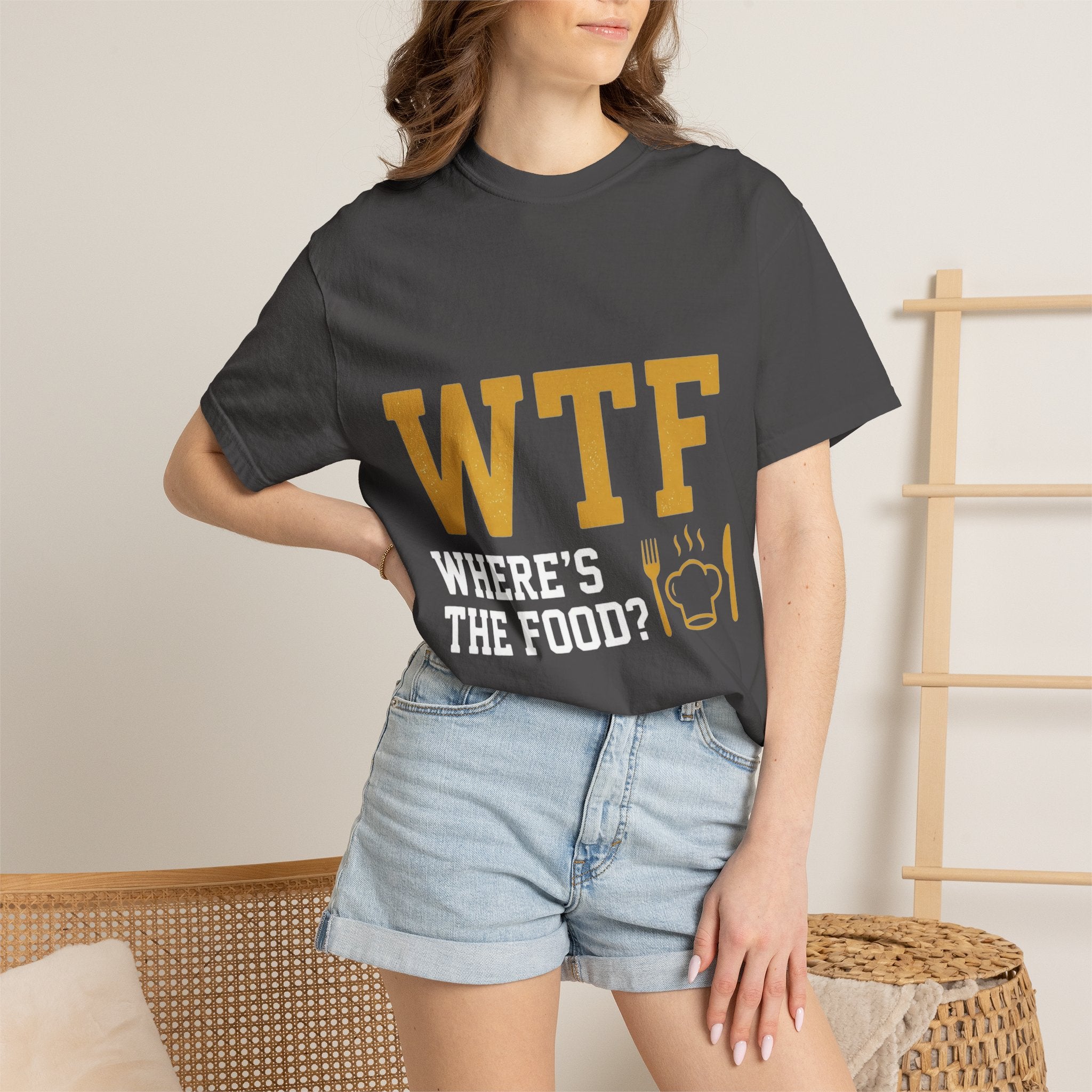 Hangry AF: WTF Where's The Food | Garment-Dyed Tee — AttitudeShirts