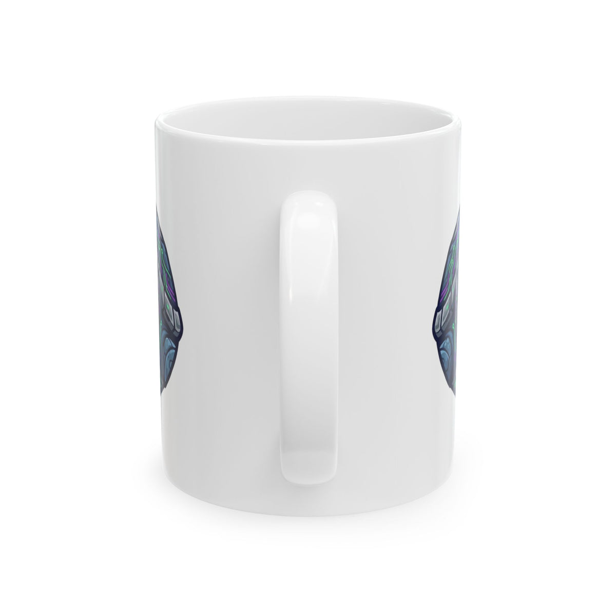 "Cyber Turtle" White Ceramic Mug — Graphic
