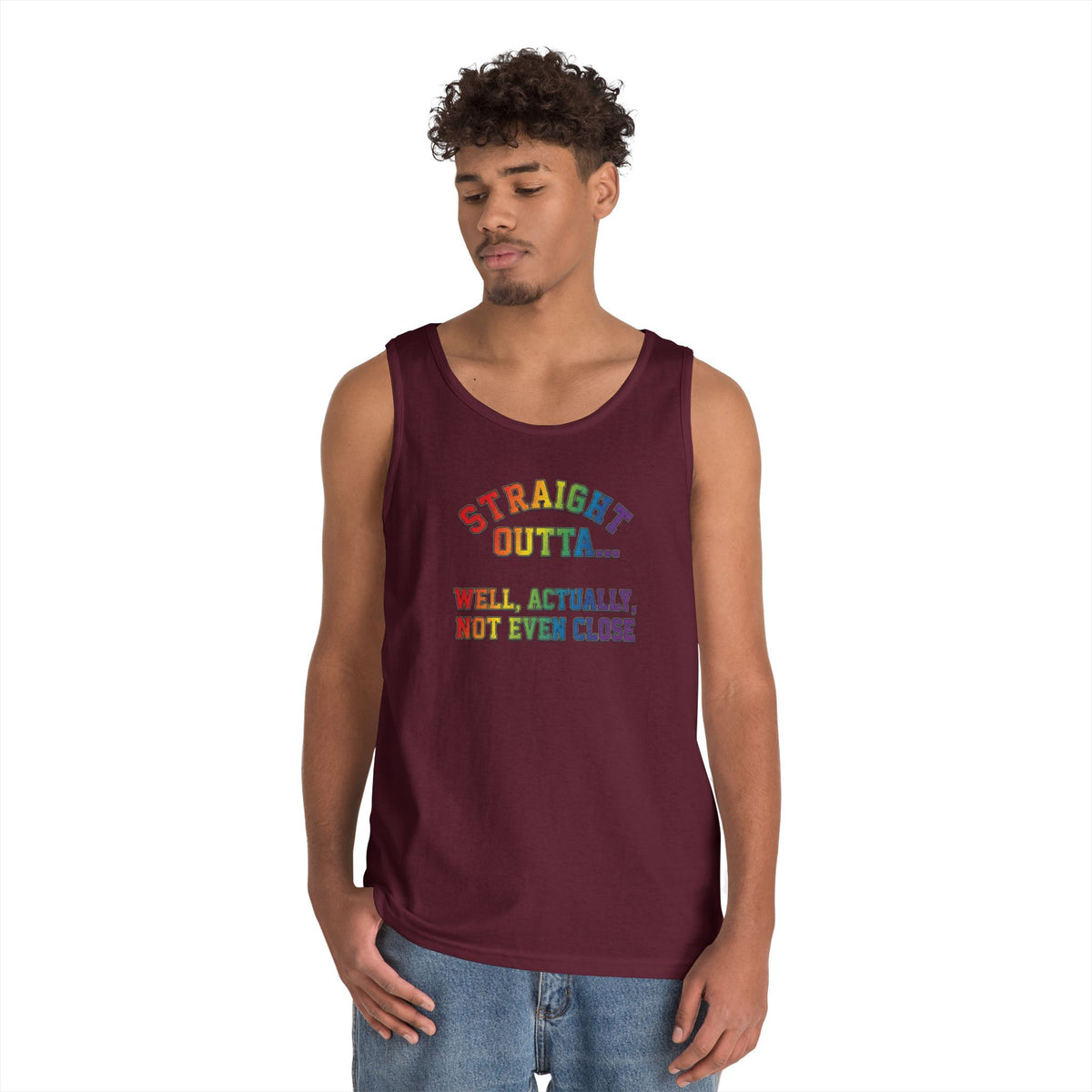 Color: Maroon | Straight Outta Not Even Tank Top