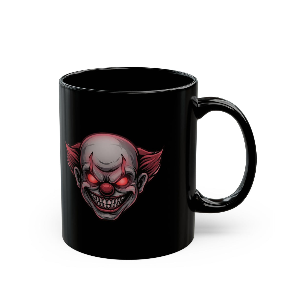 "Clown Play" Black Ceramic Mug — Graphic