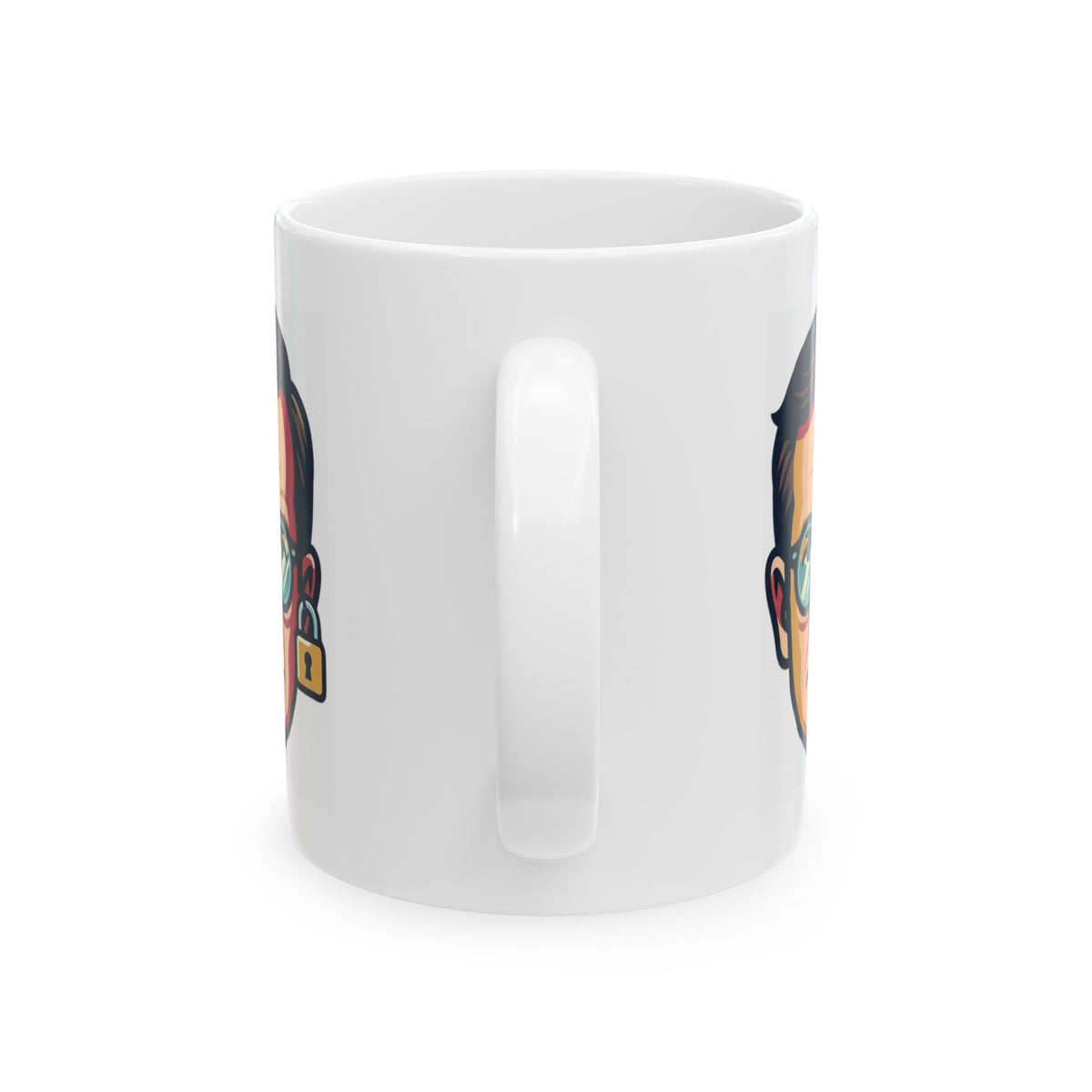 "Pentagon Locks Out The Check Signers" White Ceramic Mug — Graphic