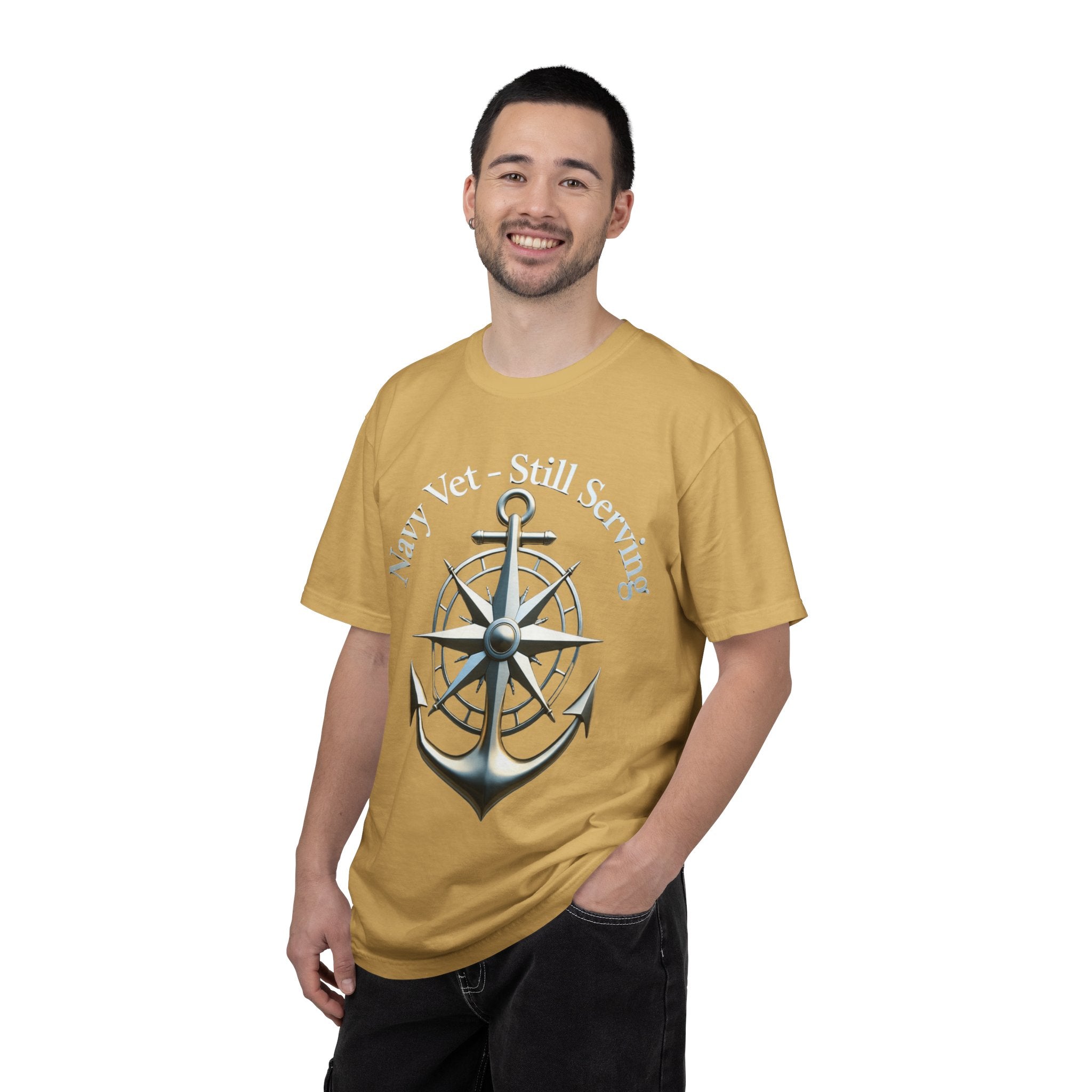 "Navy Vet Still Serving" Unisex Garment-Dyed T-shirt