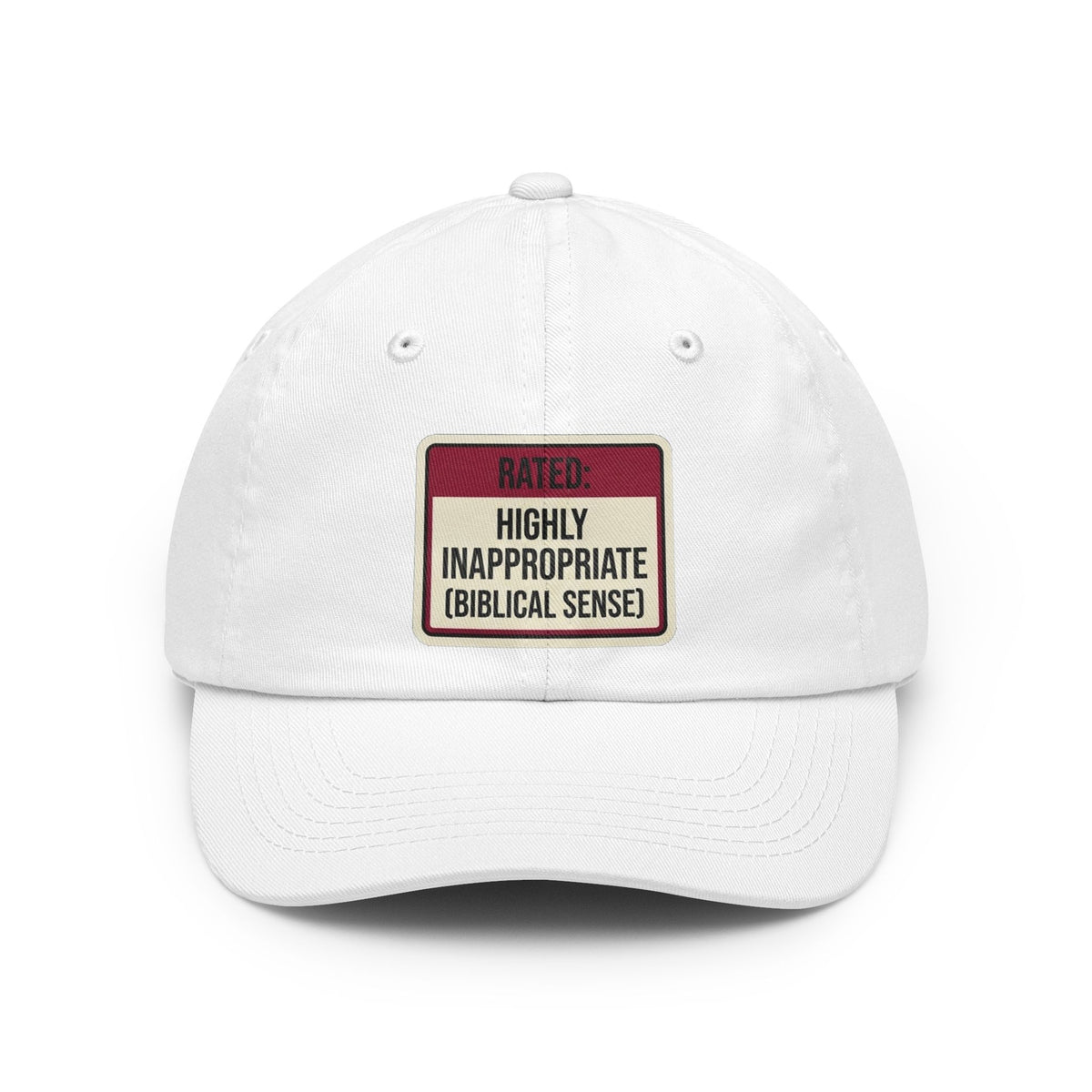 Color: White | Good Book Series Highly Inappropriate Dad Hat