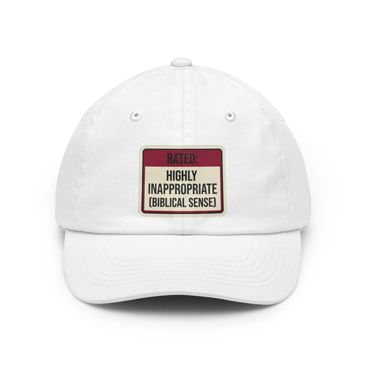 Color: White | Good Book Series Highly Inappropriate Dad Hat