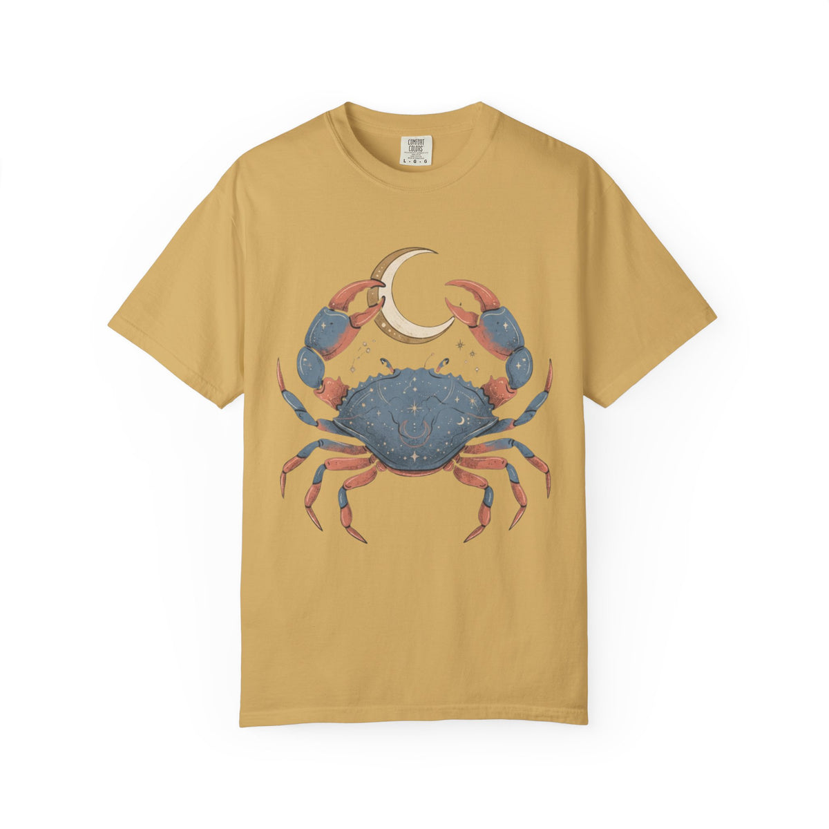 "Cancer The Moon Child Crab" Unisex Garment-Dyed Tee