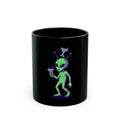 "Drunk Alien" Black Ceramic Mug