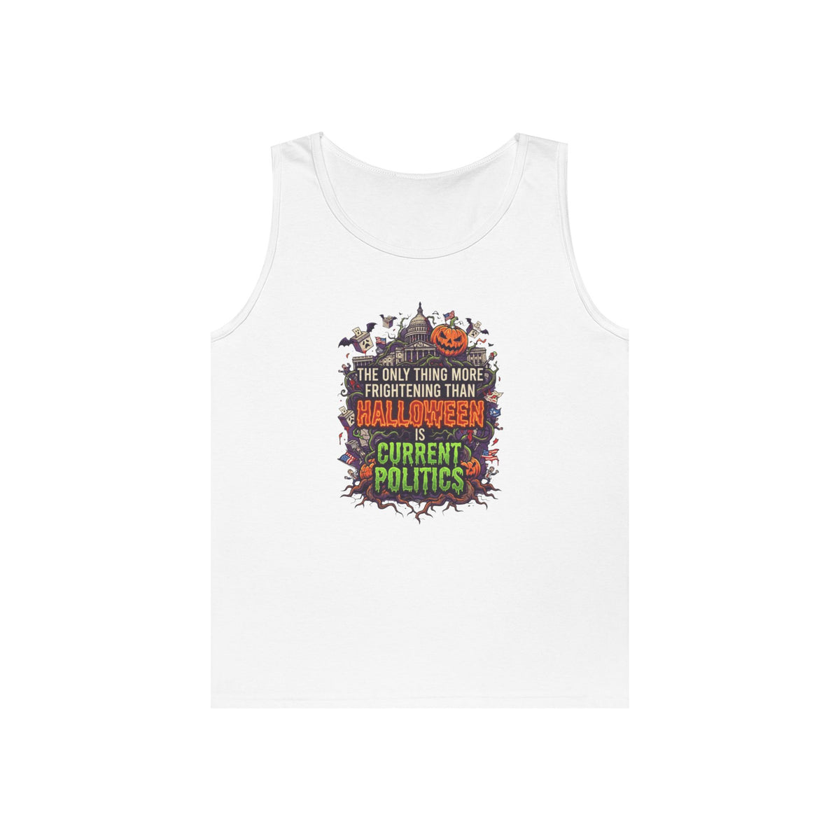 Color: White | Current Politics Tank Top