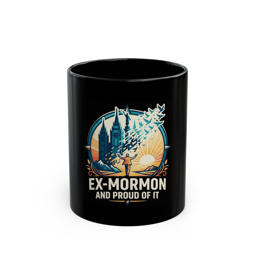 "Ex Mormon" Black Ceramic Mug