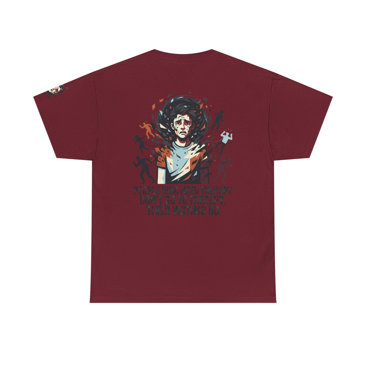 Color: Garnet | Therapy Needed Premium Graphic Tee