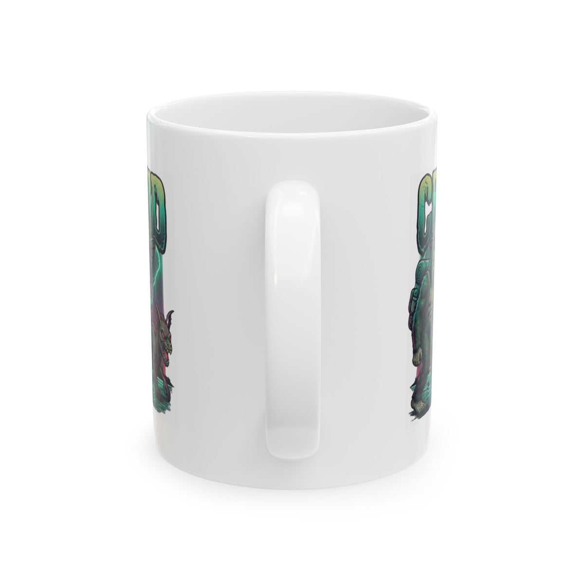 "Puzizia (Global-Cryptid Mashup) Cryptid World Tour" White Ceramic Mug
