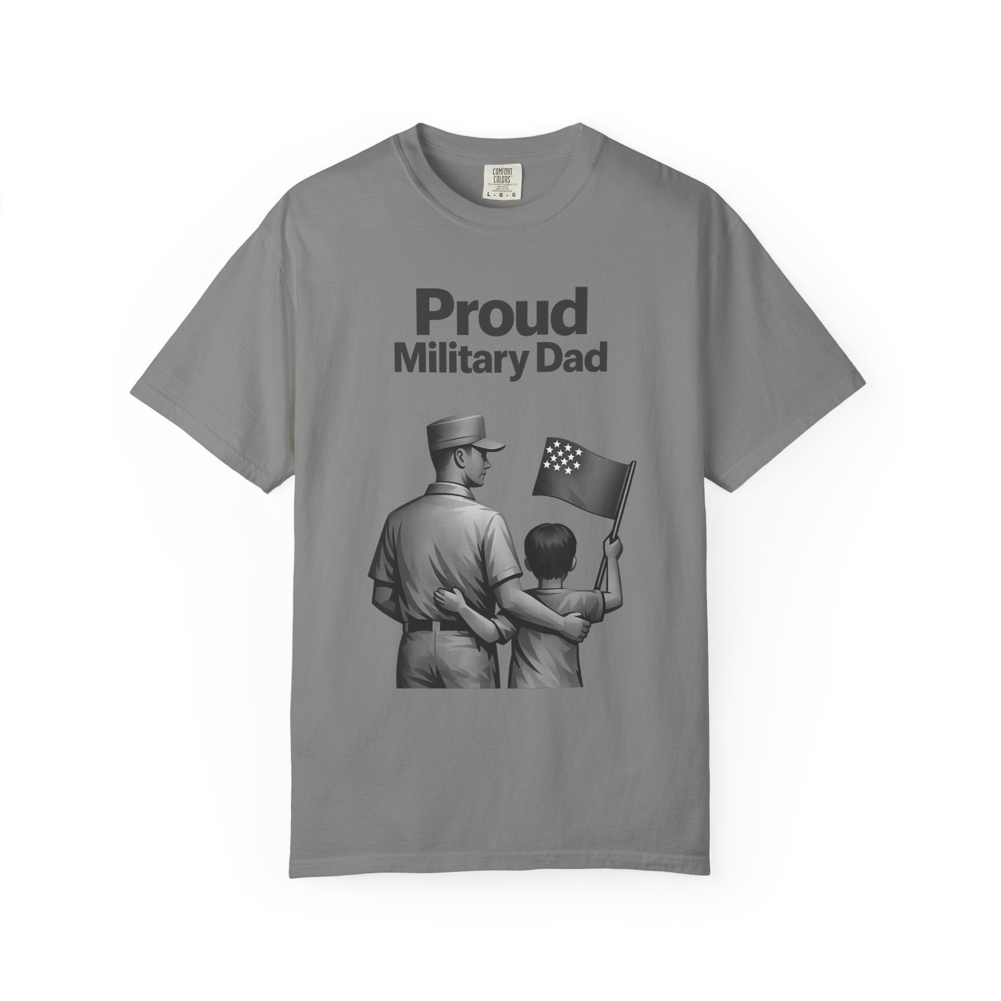 "Proud Military Dad" Unisex Garment-Dyed T-shirt