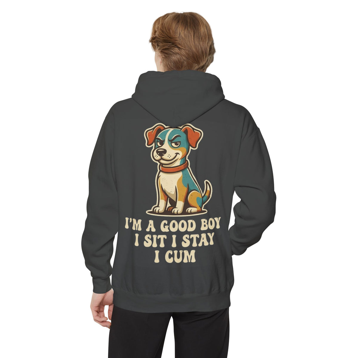 Color: Pepper | I'm A Good Boy Garment-Dyed Hoodie