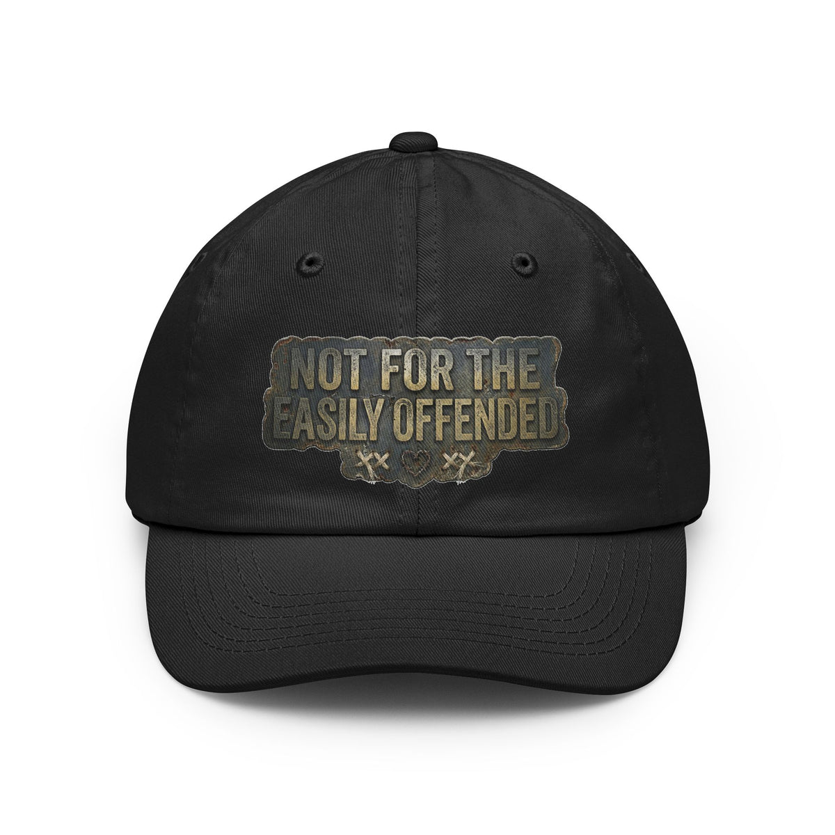 Color: Black | Fair Warning Label | Dad Hat — AttitudeShirts