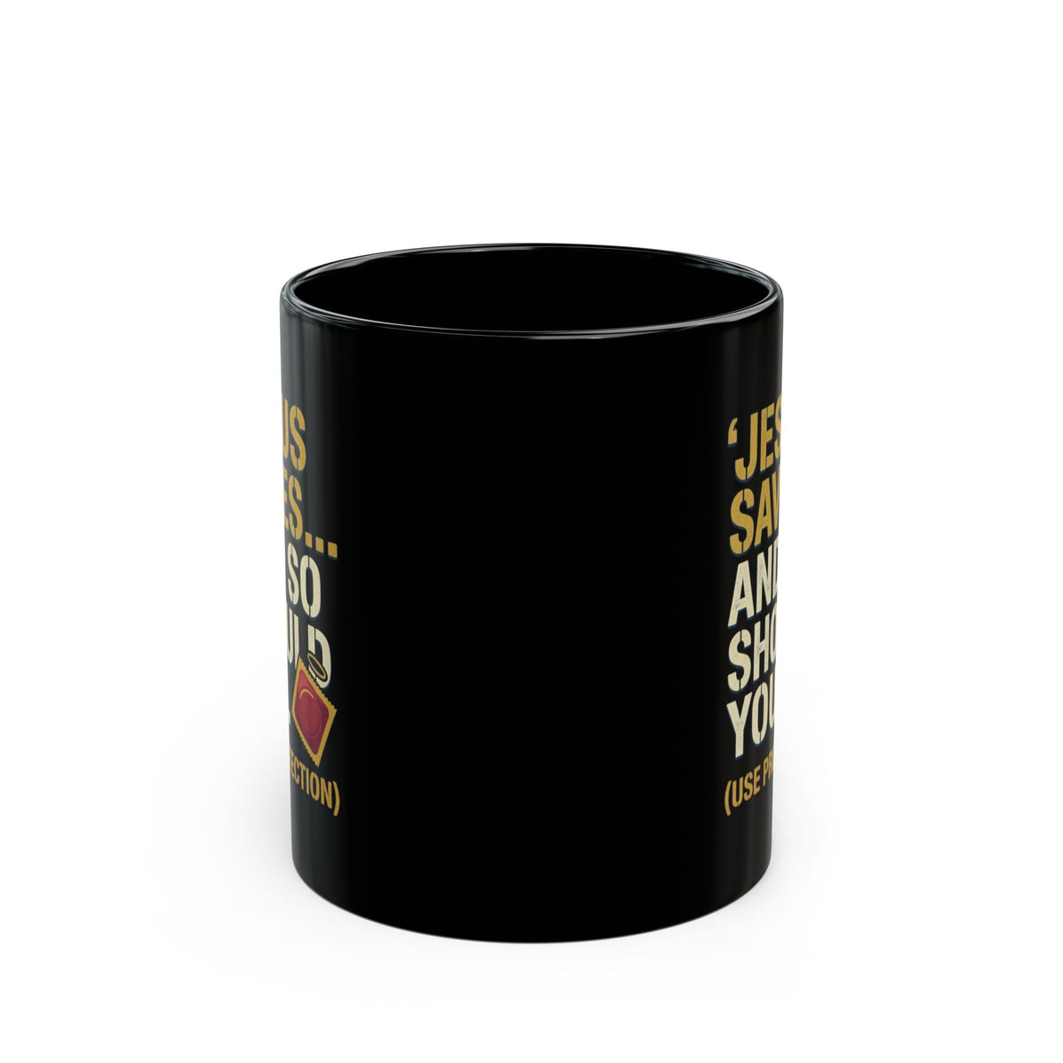 "Good Book Series Jesus Saves and So Should You" Black Ceramic Mug