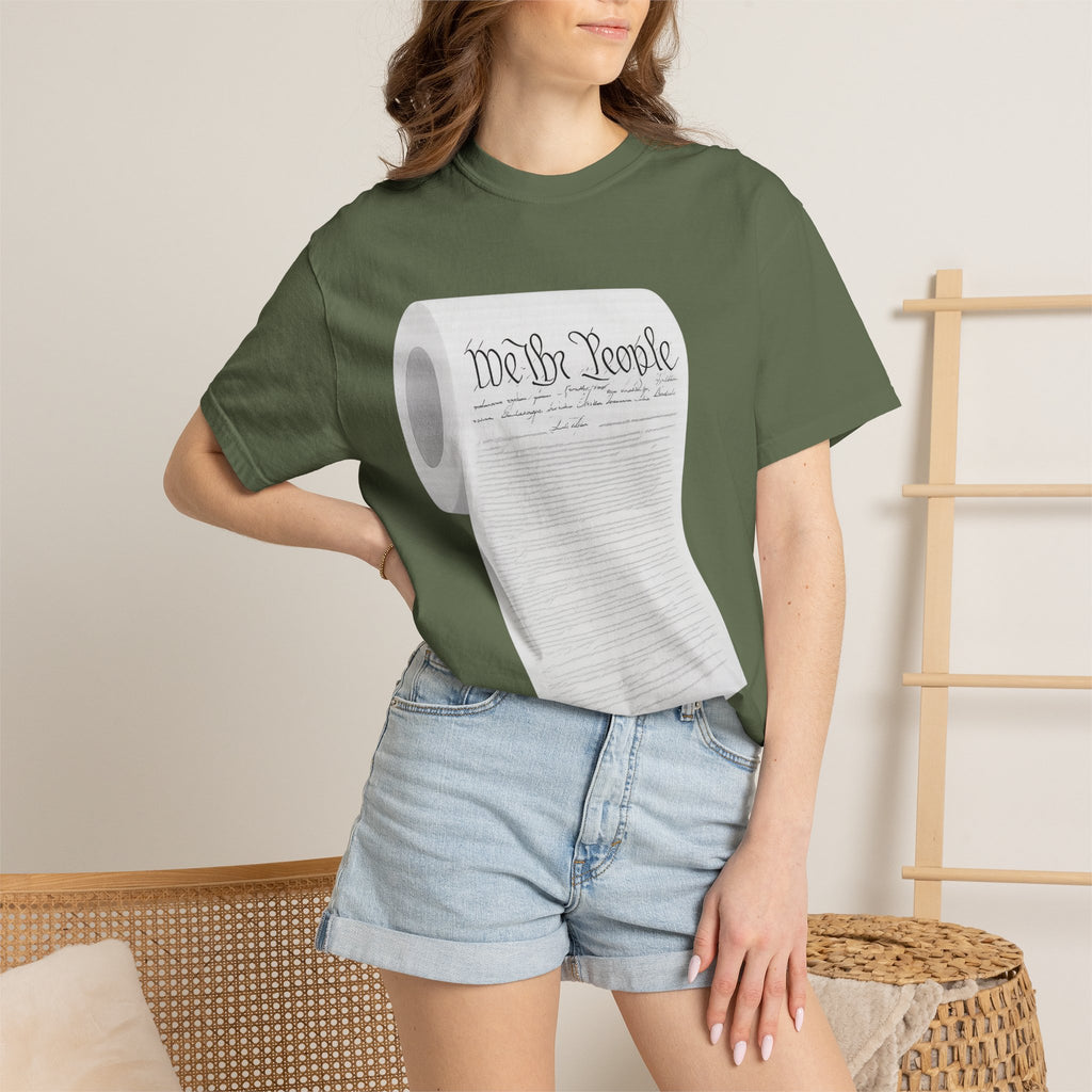 "Toilet Paper Constitution"  Unisex Garment-Dyed T-shirt