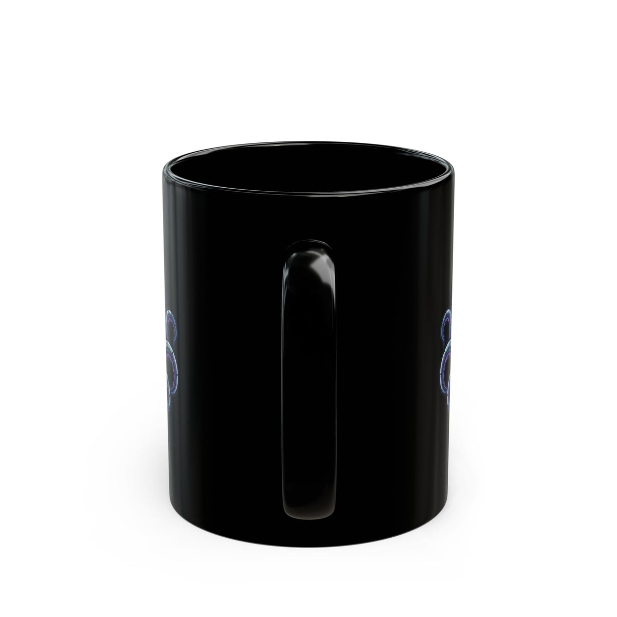 "Cyber Octopus" Black Ceramic Mug
