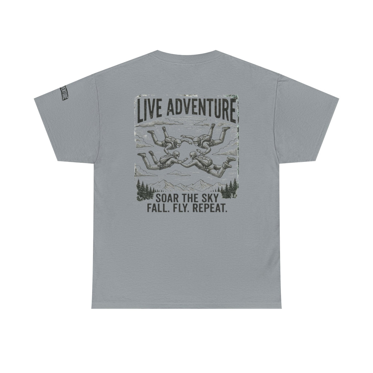 Color: Gravel | Live Adventure - Skydive Premium Graphic Tee