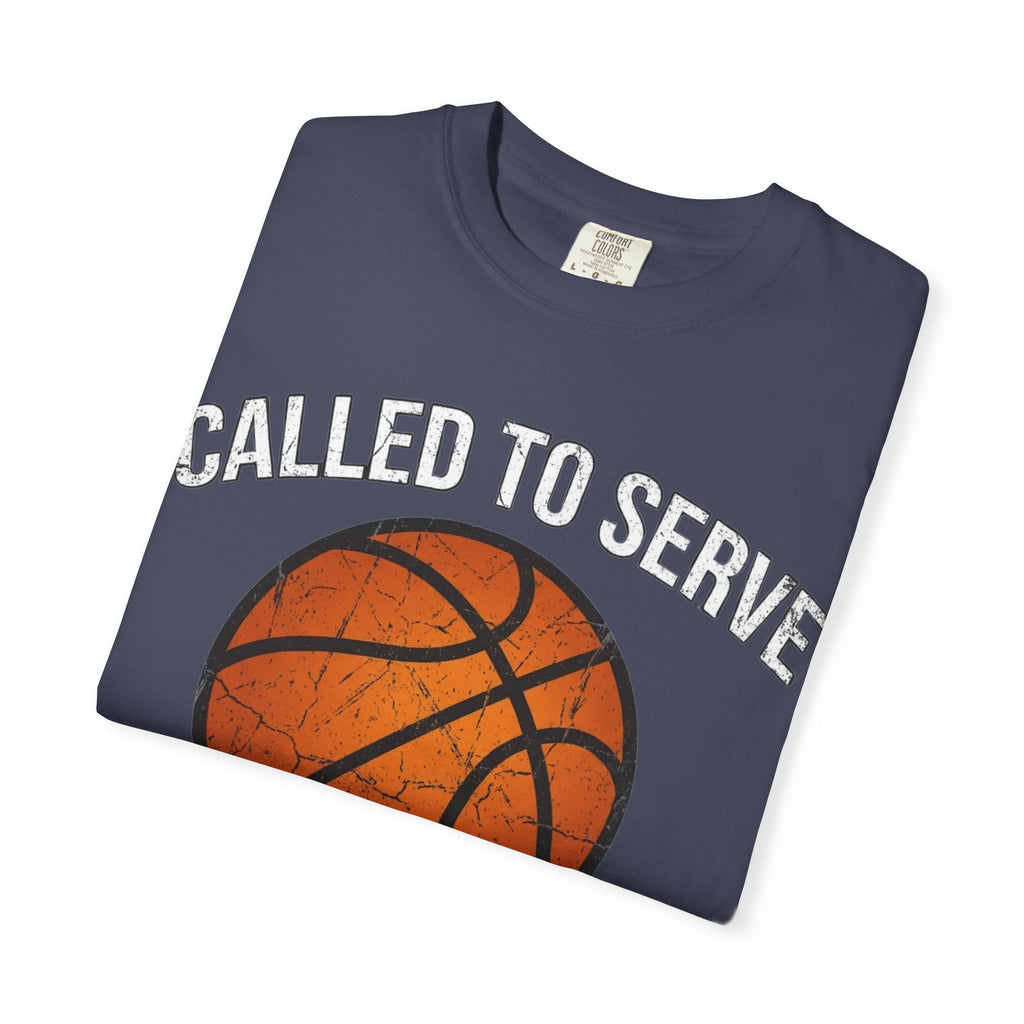 Called To Serve The Lord's Team Christian Basketball T-Shirt - Distressed Religious Sports Tee for Men and Women
