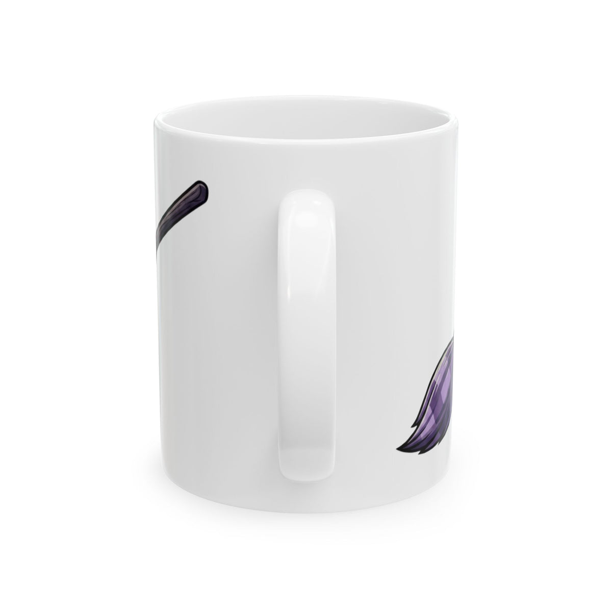 "Wanna See My Broomstick" White Ceramic Mug — Graphic