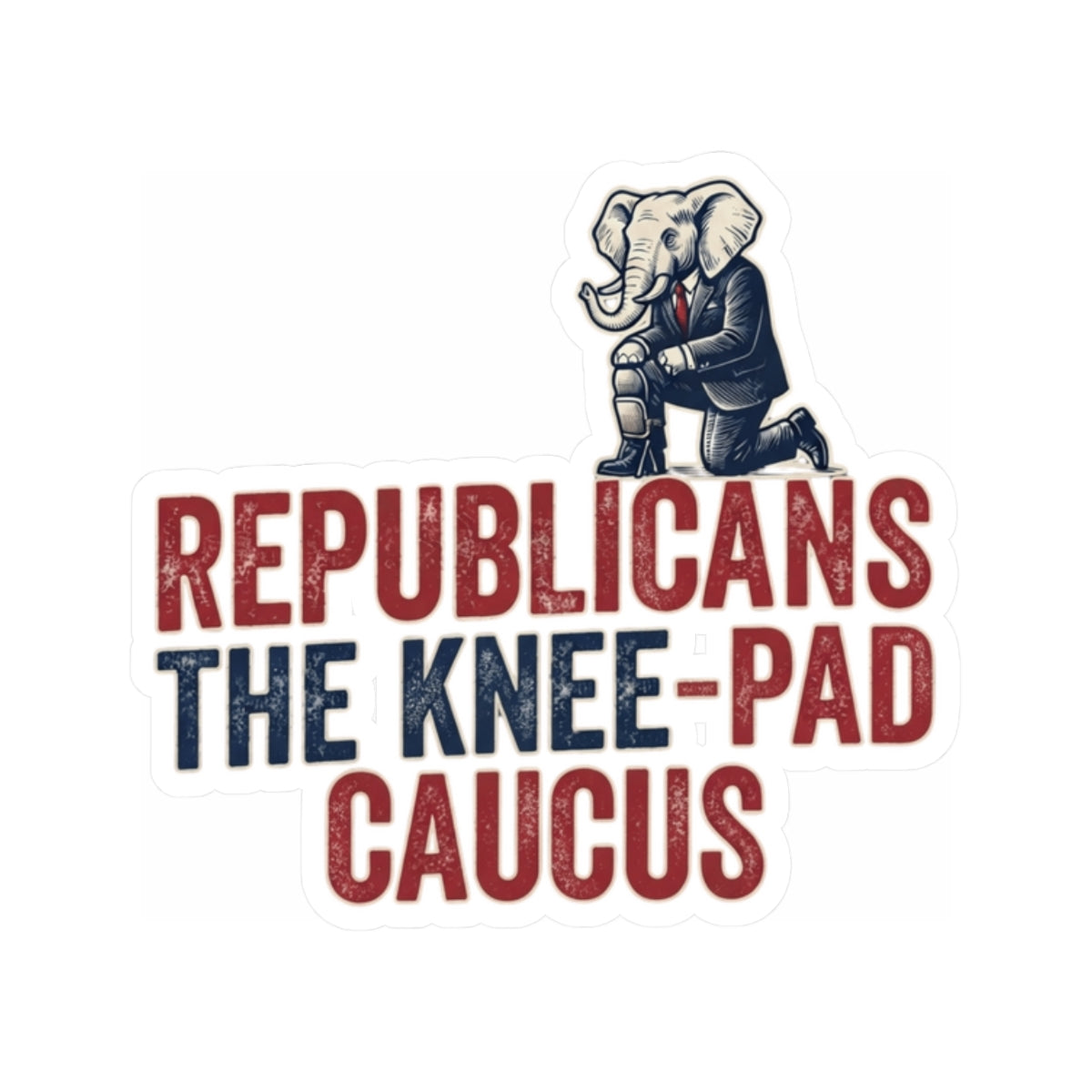 "The Knee Pad Caucus" Sticker — Main