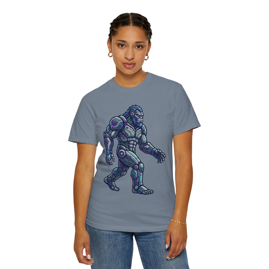 "Cyber Bigfoot" Unisex Garment-Dyed Tee