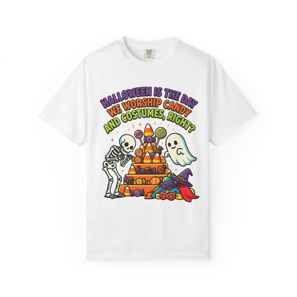 Color: White | Worship Candy Unisex Garment-Dyed Tee