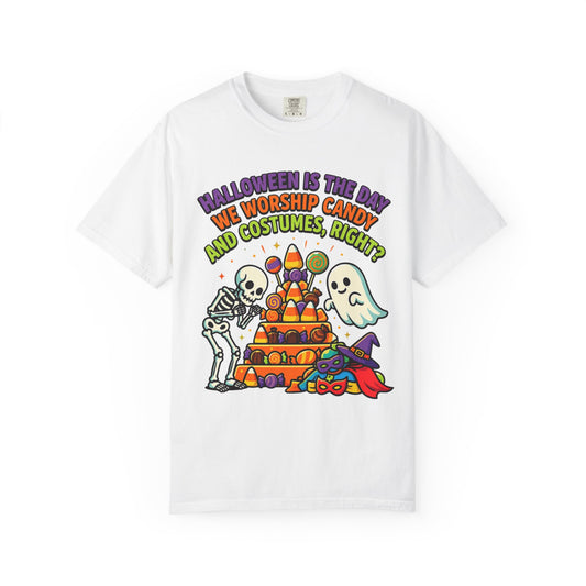 Color: White | Worship Candy Unisex Garment-Dyed Tee