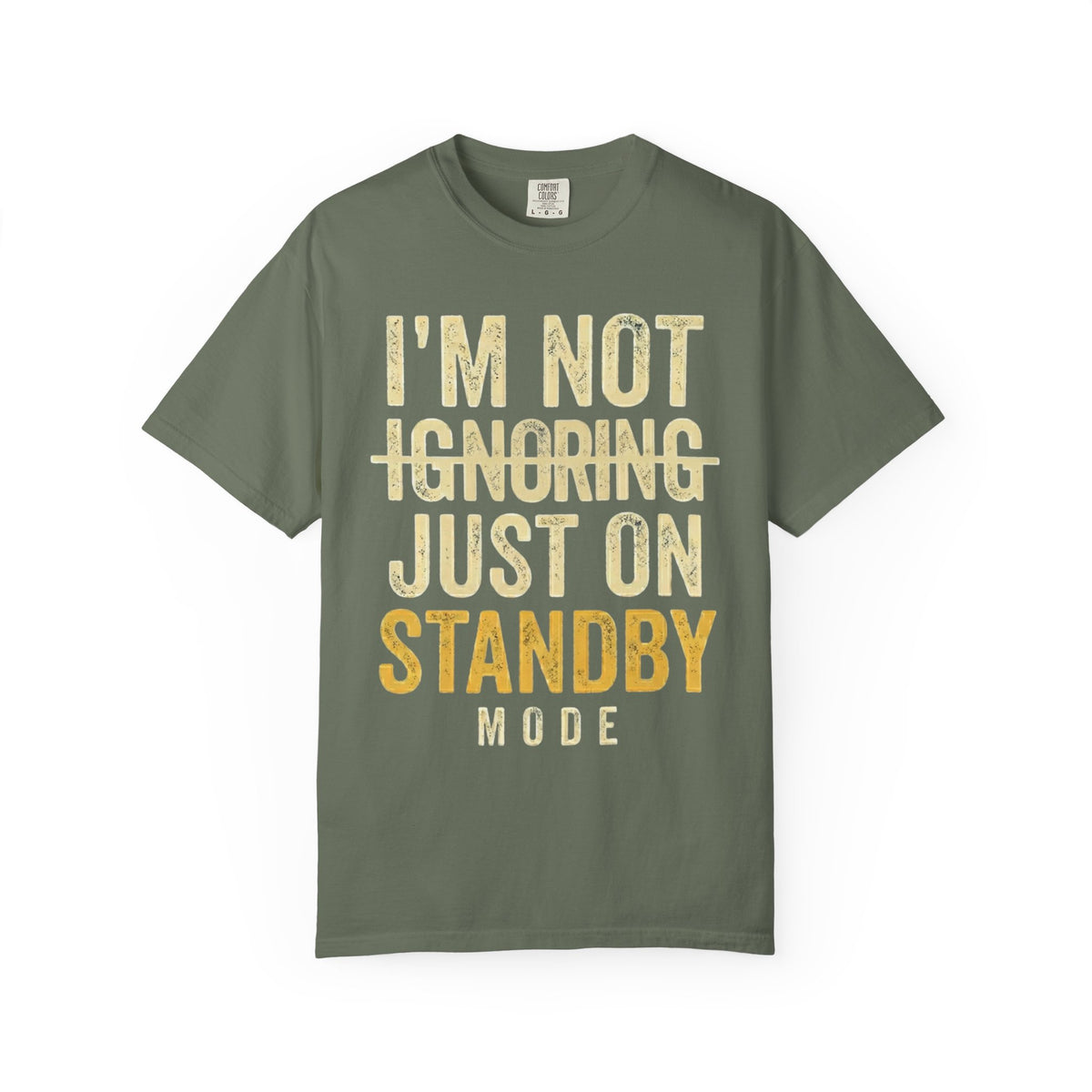 Color: Moss | Standby Mode Unisex Garment-Dyed Tee