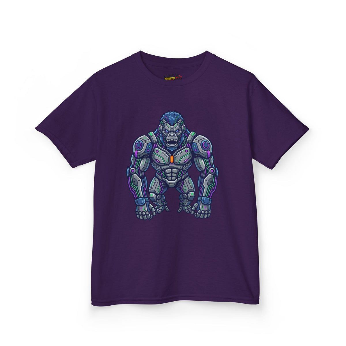 Color: Purple | Cyber Gorilla Kids Tee