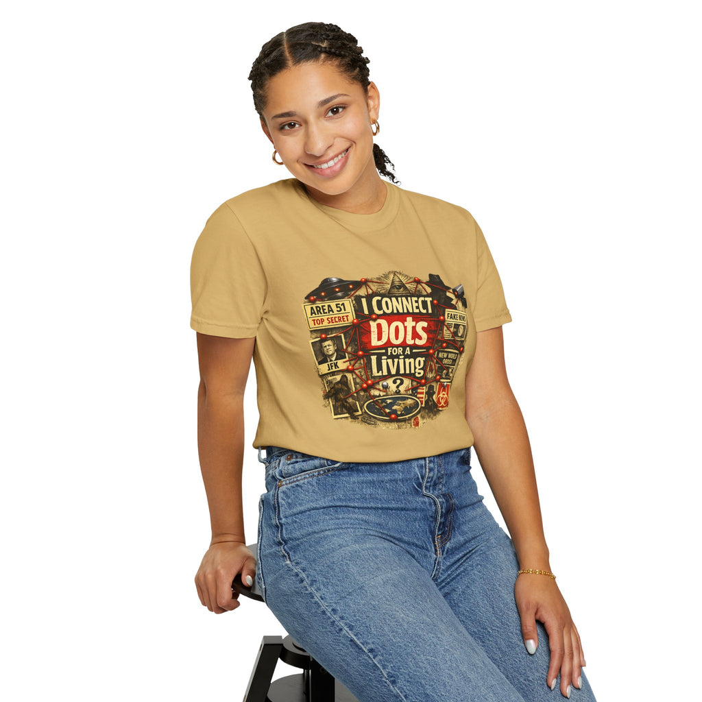 "I Connect Dots For Living" Unisex Garment-Dyed Tee