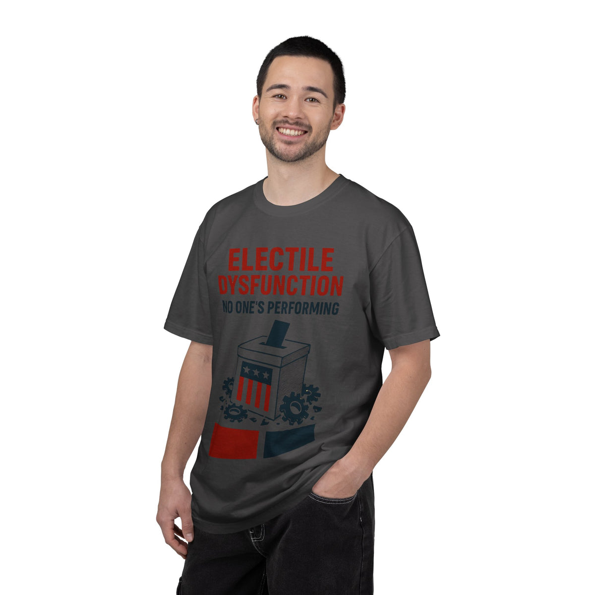 Color: Graphite | Electile Dysfunction Unisex Garment-Dyed T-shirt