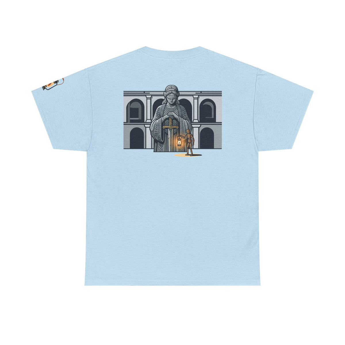 Color: Light Blue | Blind Justice Premium Graphic Tee