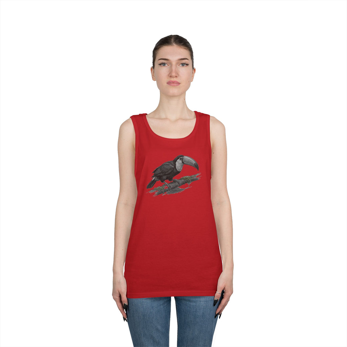 "Pencil Sketch Art Toucan" Tank Top