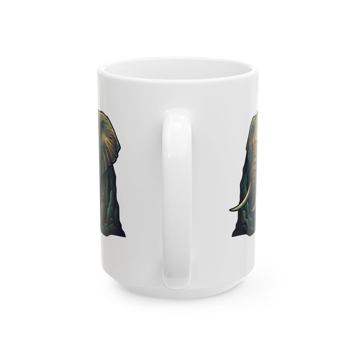 "Grootslang (South African Mythology)" White Ceramic Mug — Graphic