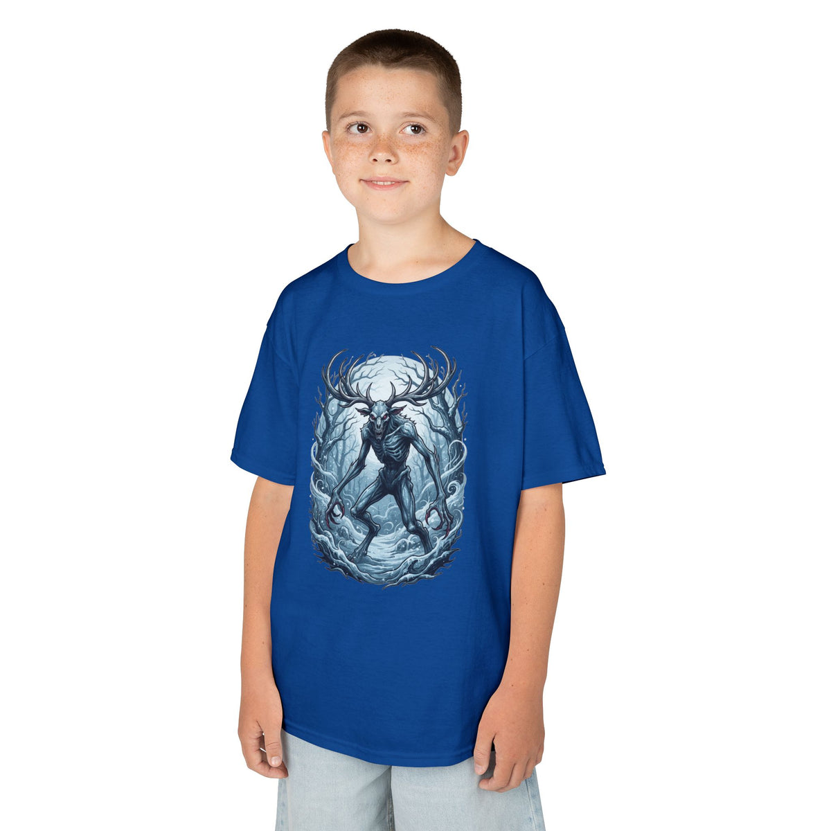 Color: Royal | Wendigo (Algonquian Folklore) Kids Tee
