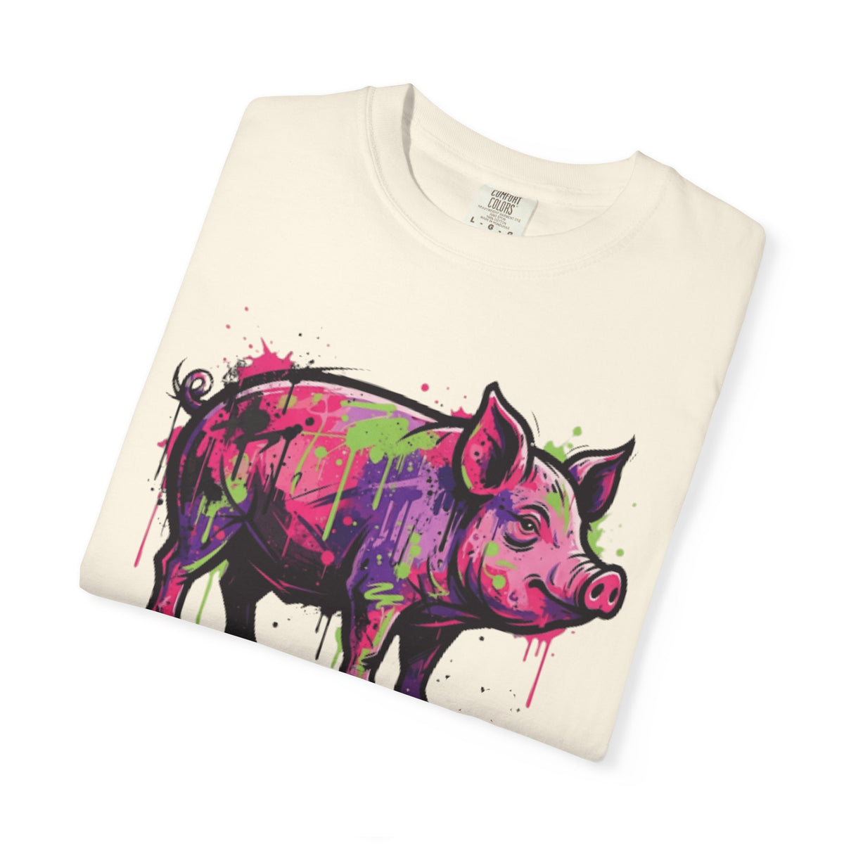 Barnyard Pig Unisex Garment-Dyed Tee