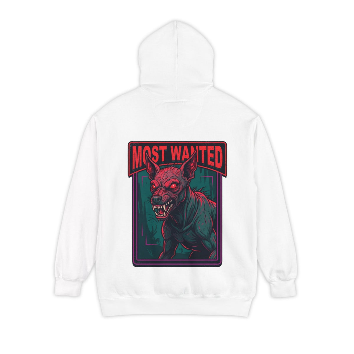 Color: White | Chupacabra (Puerto Rico-Latin America) Garment-Dyed Hoodie