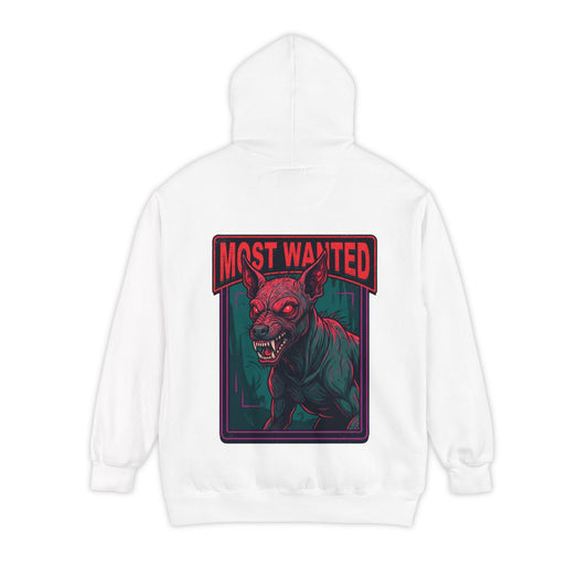 Color: White | Chupacabra (Puerto Rico-Latin America) Garment-Dyed Hoodie