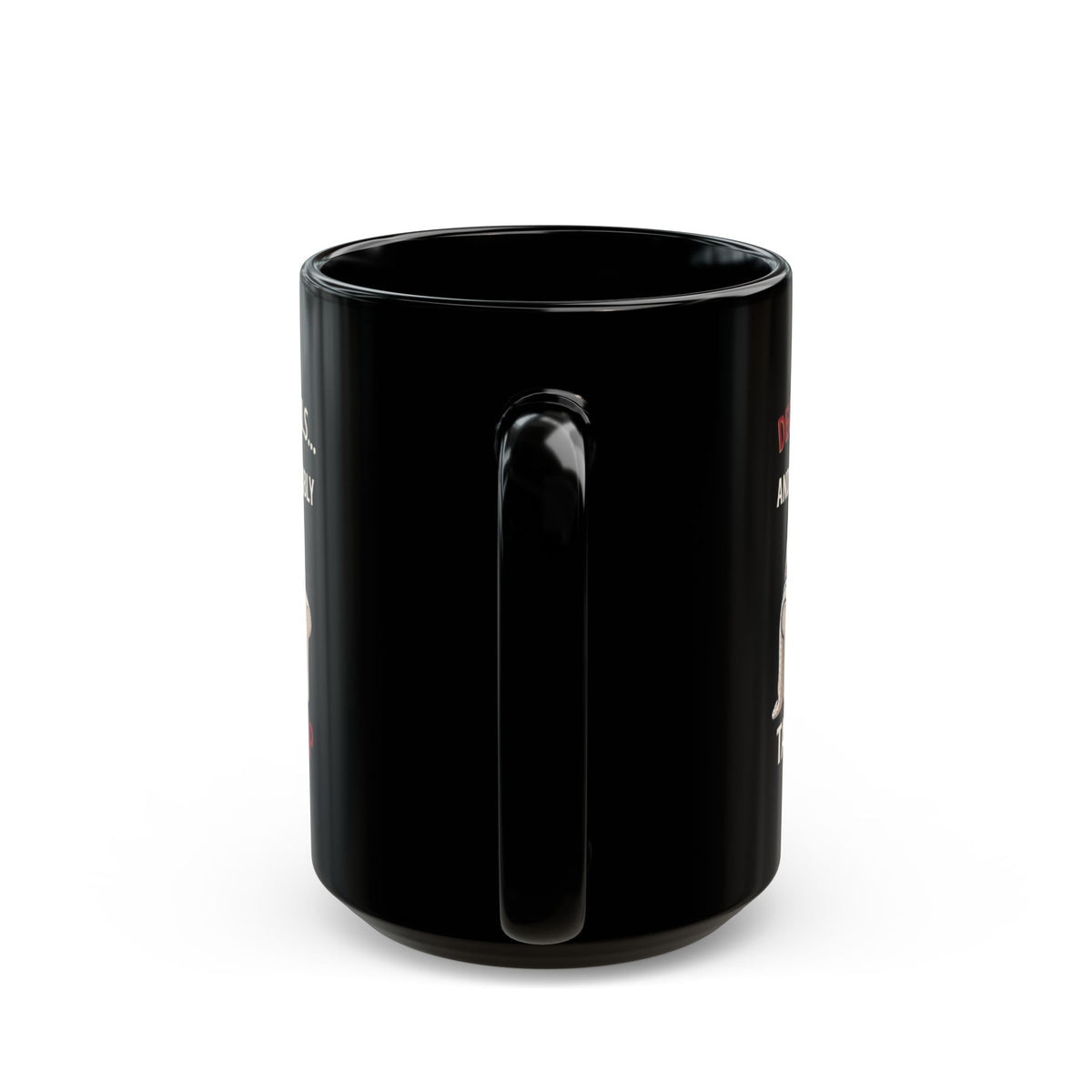 "Deck The Halls And Take A Nap" Black Ceramic Mug