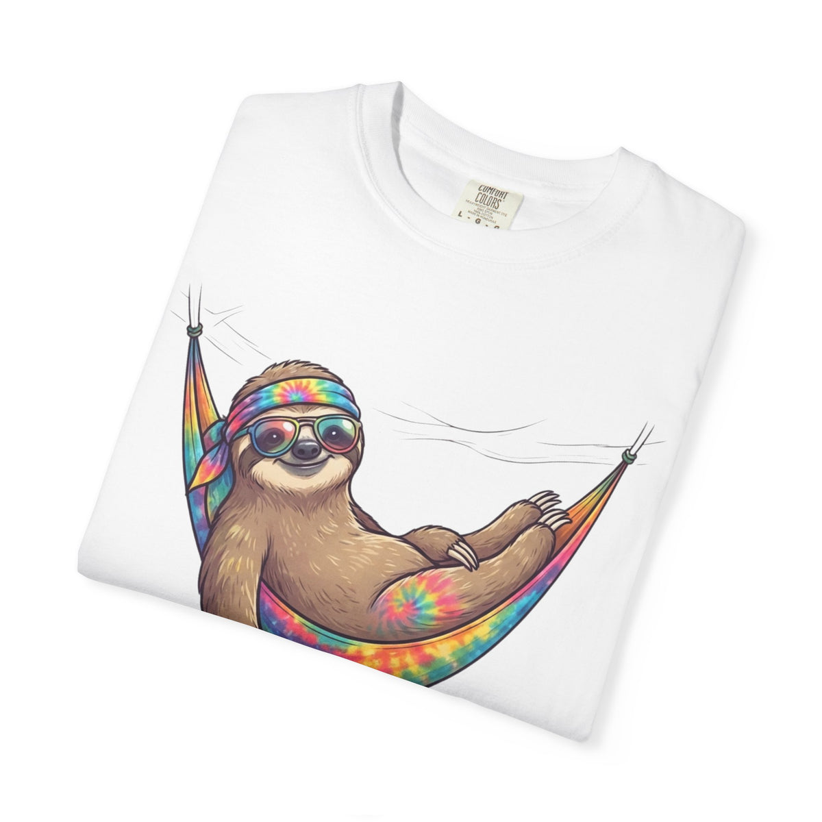 "Hippy Sloth" Unisex Garment-Dyed Tee