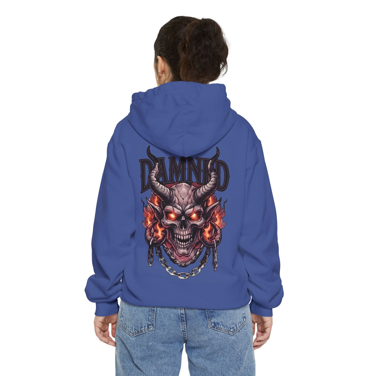 Color: Flo Blue | Damned Garment-Dyed Hoodie
