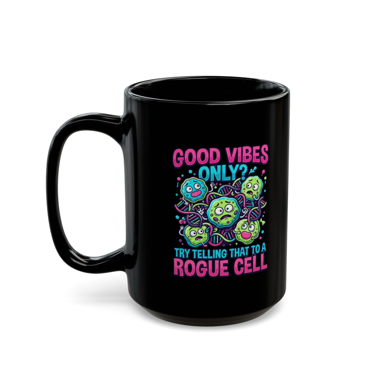 "Good Vibes Only" Black Ceramic Mug