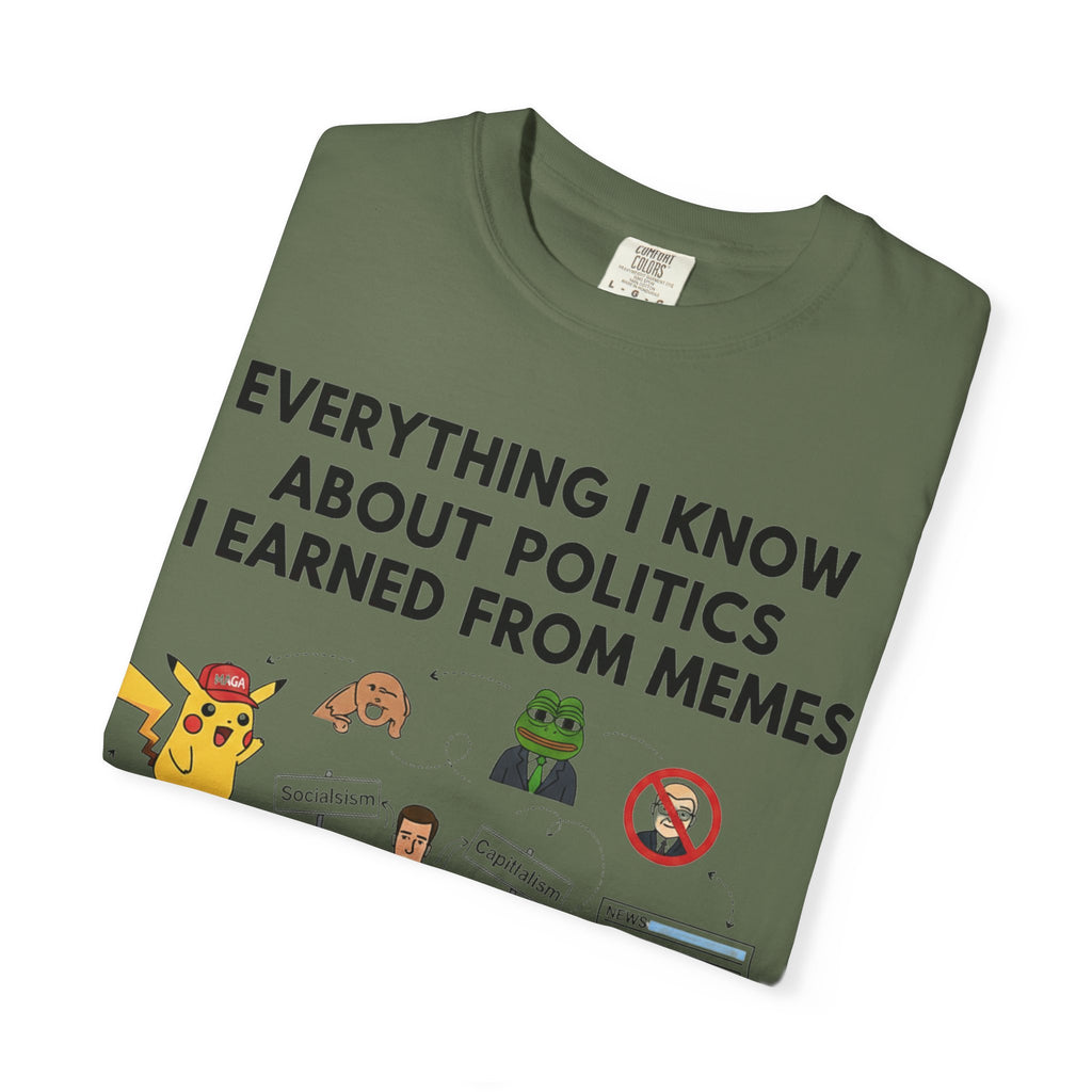 "Advanced Degrees in Memes" Unisex Garment-Dyed T-shirt
