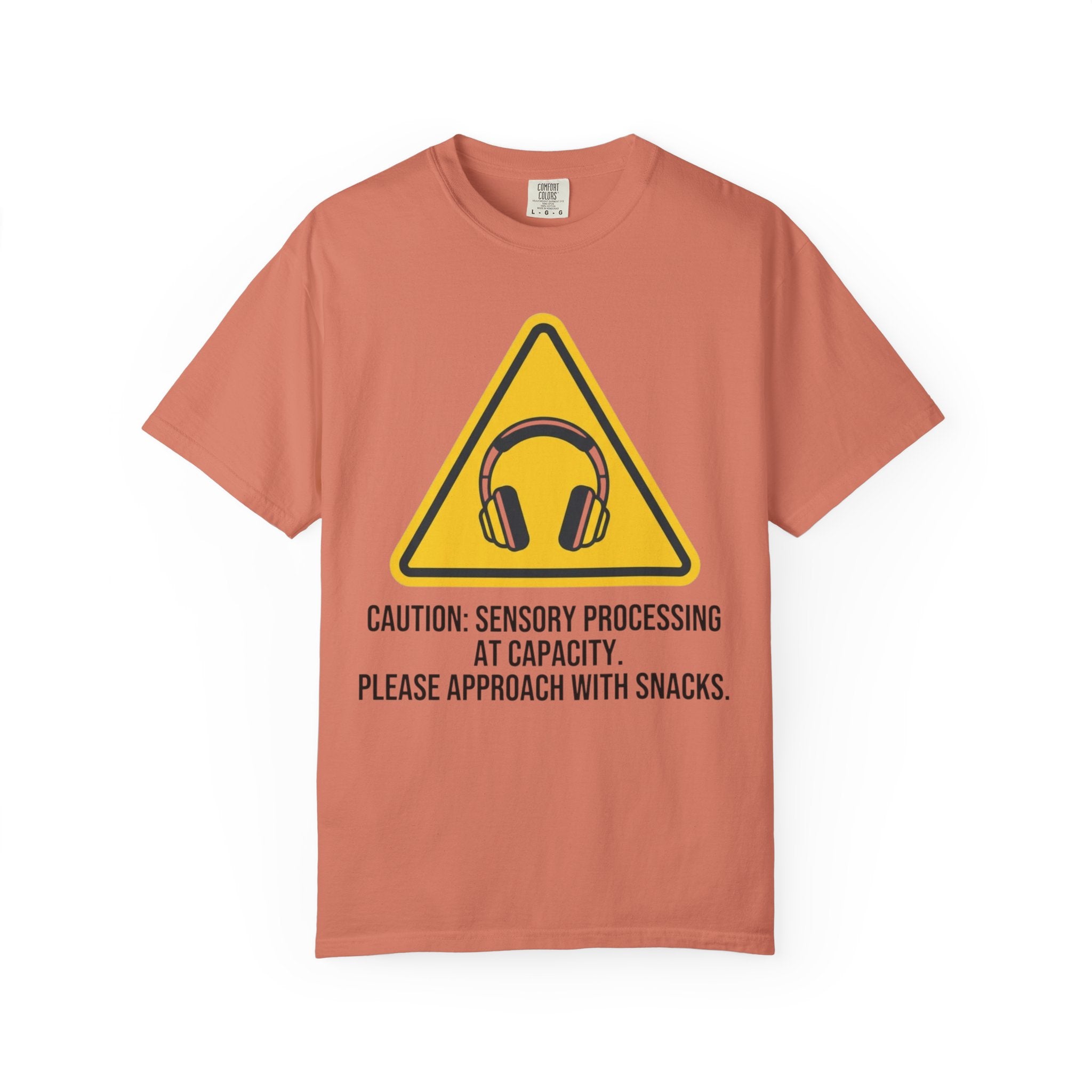"Sensory At Capacity" Unisex Garment-Dyed Tee