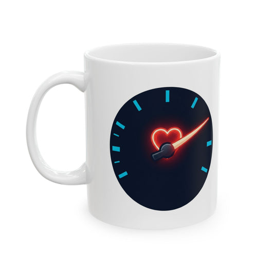 "Full Throttle Tonight" White Ceramic Mug — Graphic