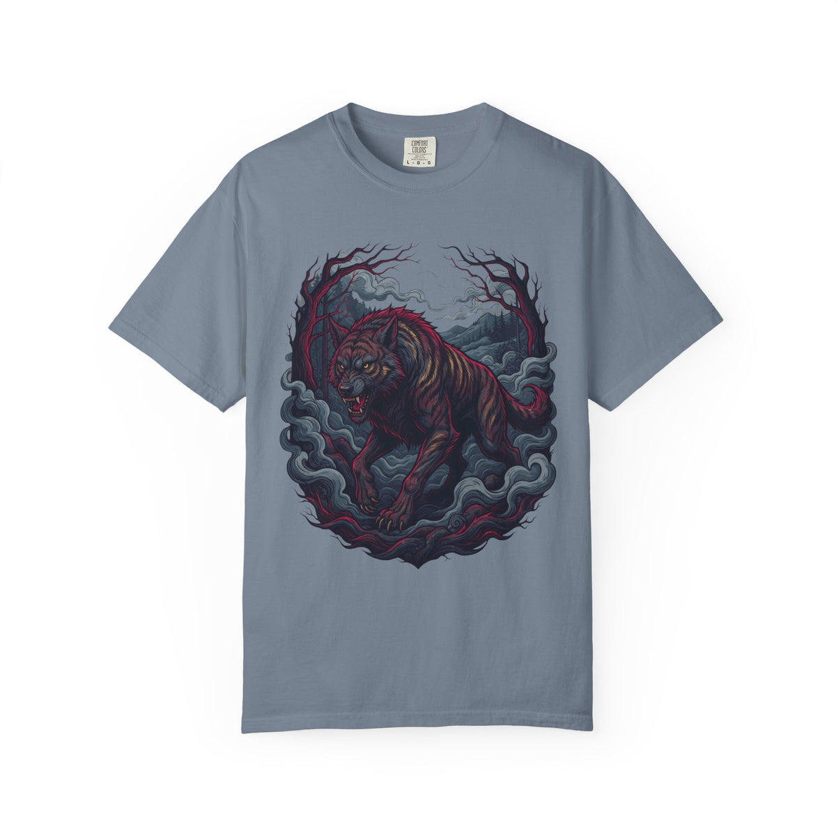 Color: Blue Jean | The Beast of Gévaudan (France) Unisex Garment-Dyed Tee
