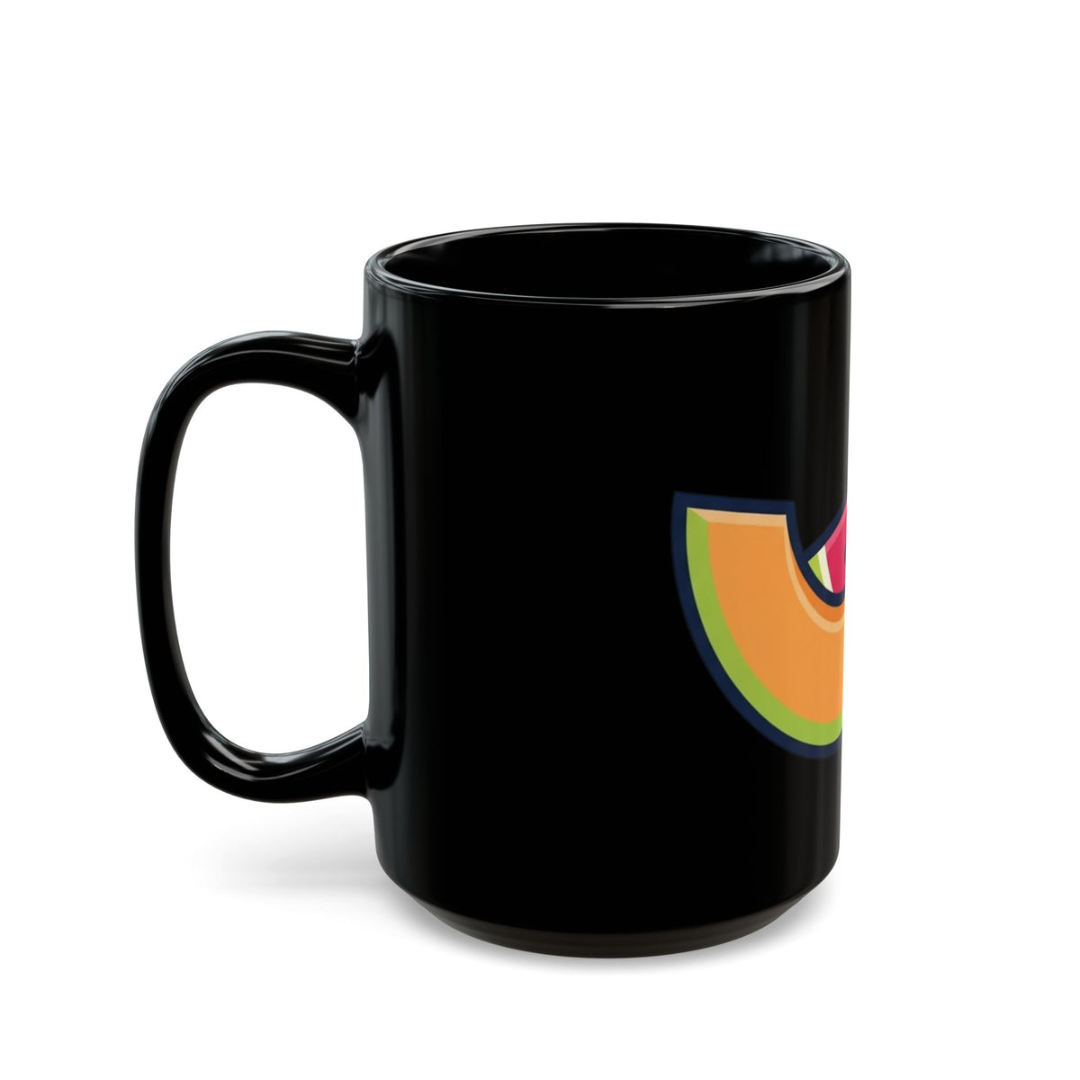 "Big Sweet and Heavy" Black Ceramic Mug — Graphic