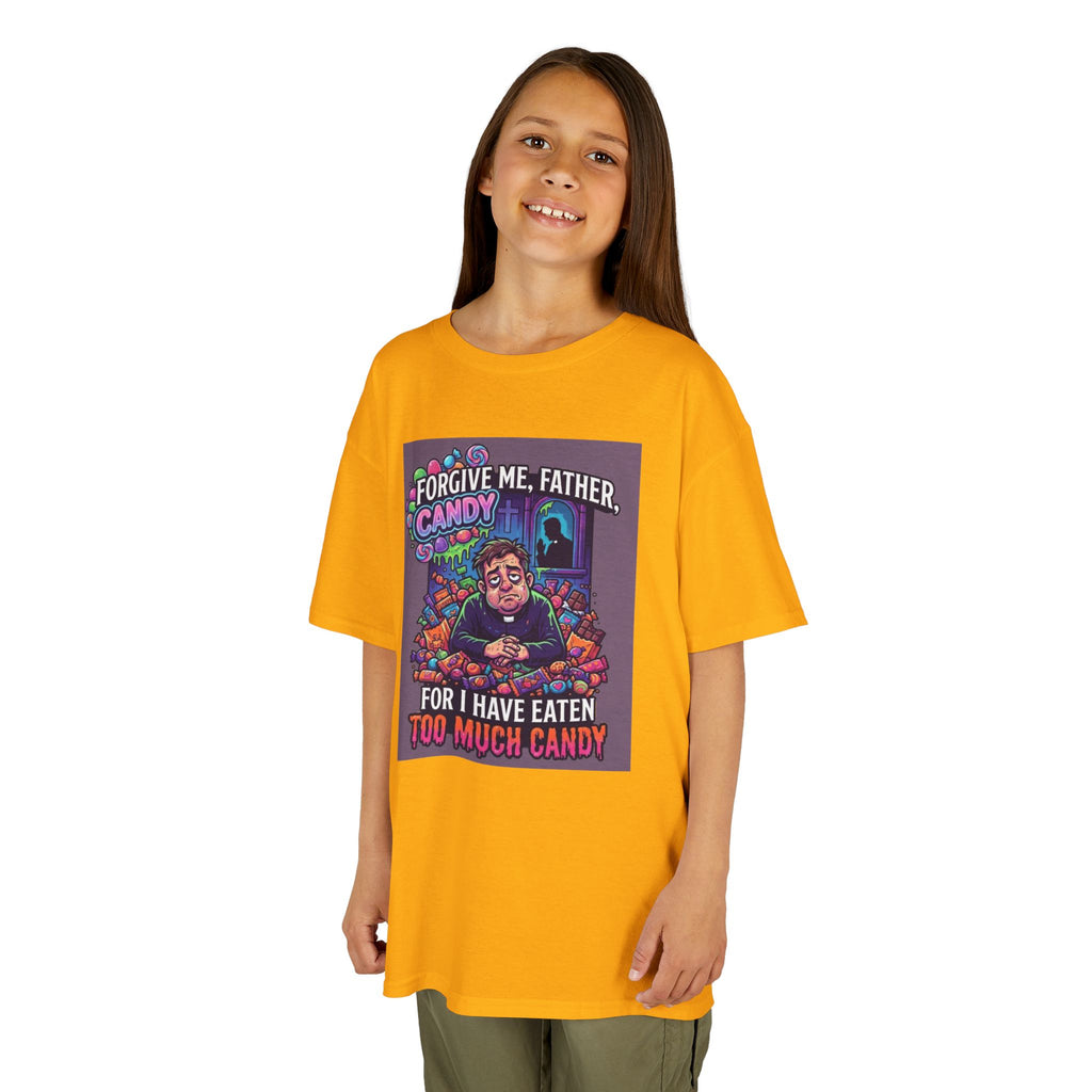 "Forgive Me Father Too Much Candy" Kids Tee