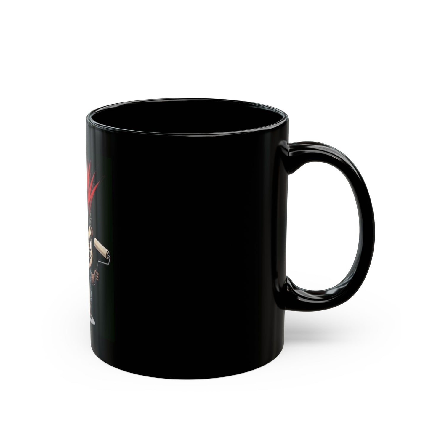 "Punkupine" Black Ceramic Mug